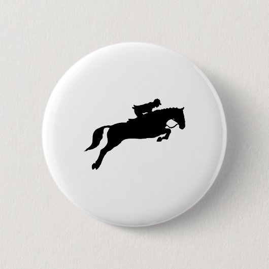Jumping Galloping Running Pferd Button (Vorderseite)