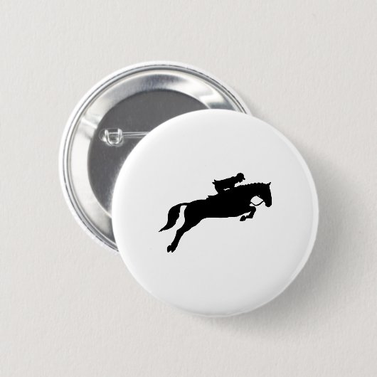 Jumping Galloping Running Pferd Button (Vorne & Hinten)