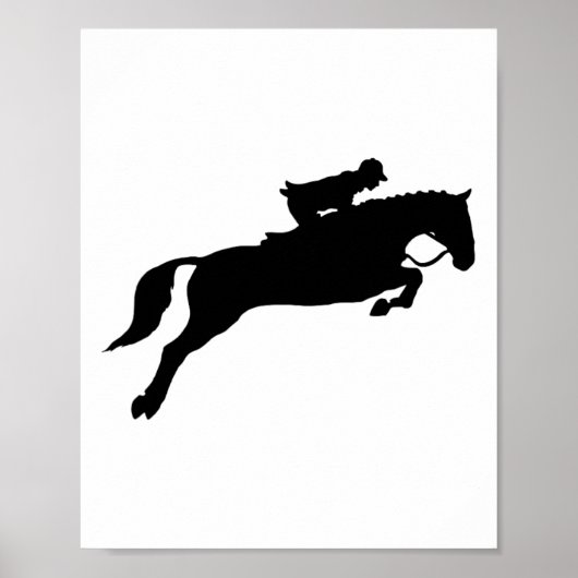 Jumping Galloping Running Pferd Poster (Vorne)