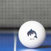 Jumping Glitzer Look Dolphin Dunkelblau und Weiß Tischtennisball (Netto)