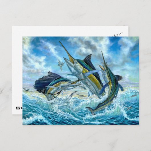 Jumping Grand Slam And Flyingfish Postkarte (Vorne/Hinten)