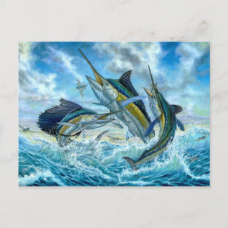 Jumping Grand Slam And Flyingfish Postkarte