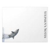 Jumping Great White Shark Personalisiert Notizblock (Vorderseite)
