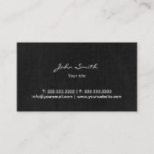 Jumping Hare Classy Dark Linen Visitenkarte (Rückseite)