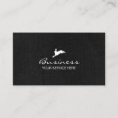 Jumping Hare Classy Dark Linen Visitenkarte (Vorderseite)