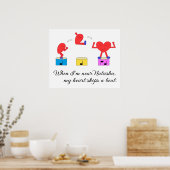 Jumping Heart in Liebe: Poster (Küche)