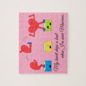 Jumping Heart in Liebe: Rose-farbig Puzzle (Vertikal)