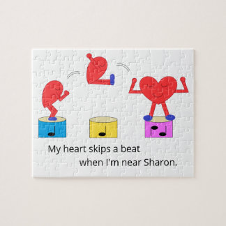 Jumping Heart in Love: White Puzzle