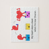 Jumping Heart in Love: White Puzzle (Vertikal)