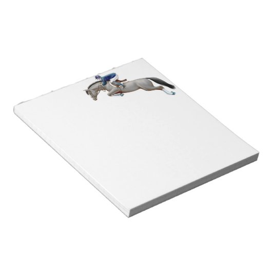Jumping Horse Gray Note Pad anzeigen Notizblock (angewinkelt)