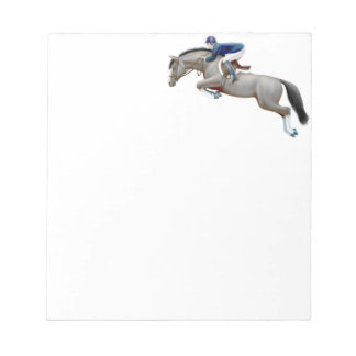 Jumping Horse Gray Note Pad anzeigen Notizblock