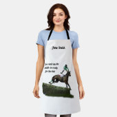 Jumping Horse Jockey in grüner Schürze (Getragen)