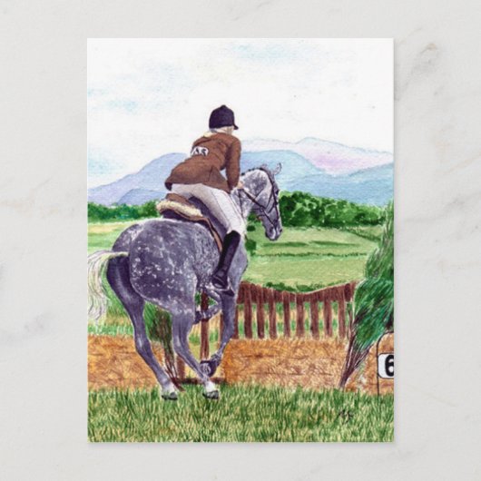 Jumping Horse Postcard Postkarte (Vorderseite)