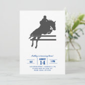 Jumping horse silhouette - Choose background color Einladung (Stehend Vorderseite)
