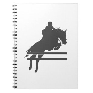 Jumping horse silhouette - Choose background color Notizblock