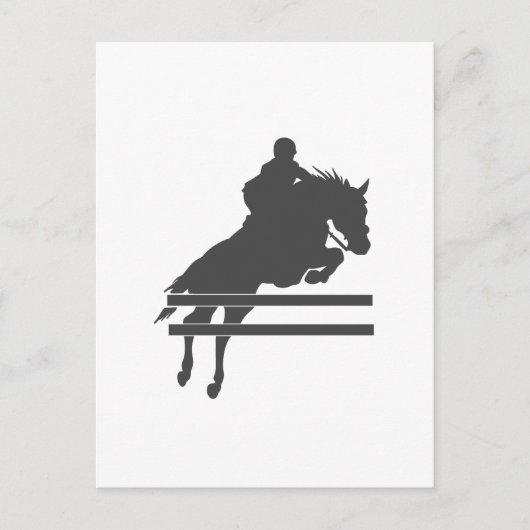 Jumping horse silhouette - Choose background color Postkarte (Vorderseite)