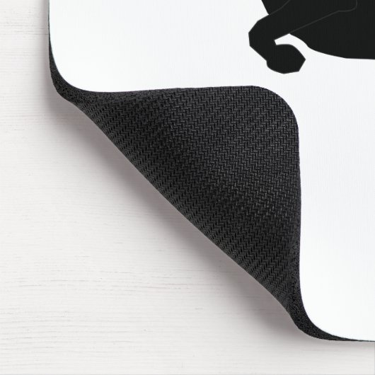 Jumping Hund Silhouette Mousepad (Ecke)