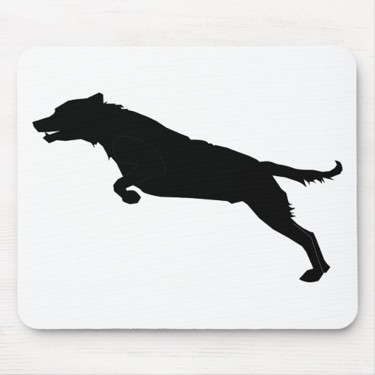Jumping Hund Silhouette Mousepad (Vorne)