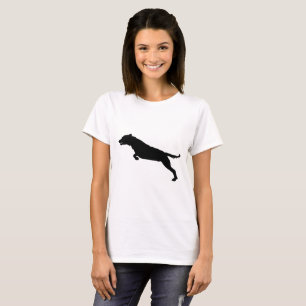 Jumping Hund Silhouette T-Shirt
