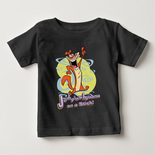 Jumping Igauna auf einem Stick!™ Baby T-shirt (Vorderseite)