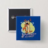 Jumping Igauna auf einem Stick!™ Button (Vorne & Hinten)