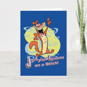 Jumping Igauna auf einem Stick!™ Karte (Vorderseite)