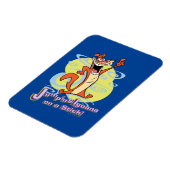 Jumping Igauna auf einem Stick!™ Magnet (Linke Seite)