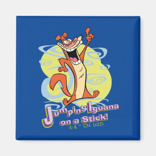 Jumping Igauna auf einem Stick!™ Magnet