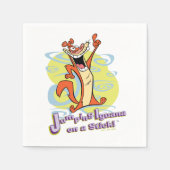 Jumping Igauna auf einem Stick!™ Serviette (Vorderseite)