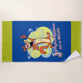 Jumping Igauna auf einem Stick!™ Strandtuch (Vorderseite)