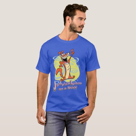 Jumping Igauna auf einem Stick!™ T-Shirt (Vorne ganz)