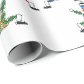 jumping jack toys art illustrations geschenkpapier (Rolleneckpunkt)