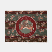 Jumping Jackalope Hoppy Holidays Fußmatte (Vorderseite)