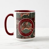 Jumping Jackalope Hoppy Holidays Tasse (Links)