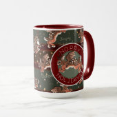 Jumping Jackalope Hoppy Holidays Tasse (VorderseiteRechts)