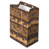 Jumping Jackalope Mittlere Geschenktüte (Rückseite Schrägansicht)