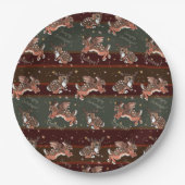 Jumping Jackalope Weihnachten Pappteller (Vorderseite)