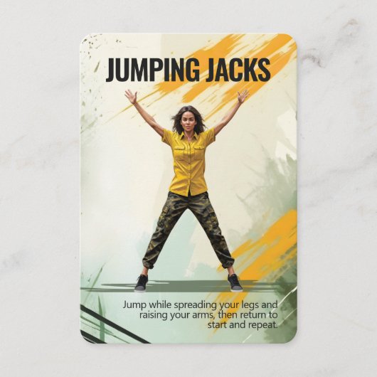 Jumping Jacks Fitness Card mit Blue Backing Save The Date (Vorderseite)