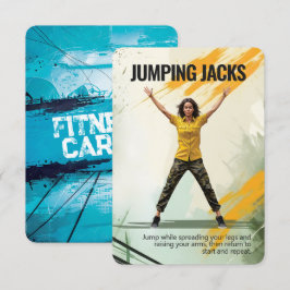 Jumping Jacks Fitness Card mit Blue Backing Save The Date