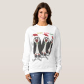 Jumping Jiminy Christmas - Funny Penguins Sweatshirt (Vorne ganz)