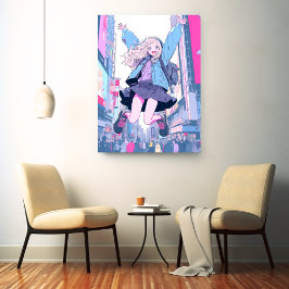 Jumping JK アートパネル|寿司娘 Art Panel GenerativeAI Leinwanddruck