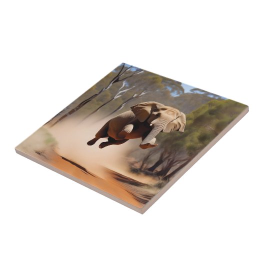 "Jumping Joy: The Animated Elephants' Leap" Fliese (Seite)