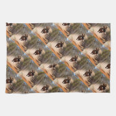 "Jumping Joy: The Animated Elephants' Leap" Geschirrtuch (Horizontal)