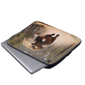 "Jumping Joy: The Animated Elephants' Leap" Laptopschutzhülle (Vorne Knopf)