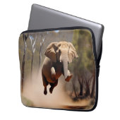 "Jumping Joy: The Animated Elephants' Leap" Laptopschutzhülle (Vorderseite Links)