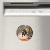 "Jumping Joy: The Animated Elephants' Leap" Magnet (In Situ (Geschirrspüler))