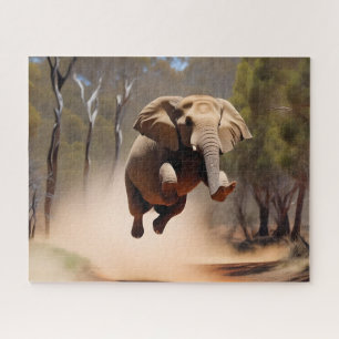 "Jumping Joy: The Animated Elephants' Leap" Puzzle