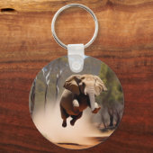 "Jumping Joy: The Animated Elephants' Leap" Schlüsselanhänger (Vorderseite)