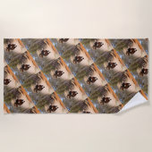 "Jumping Joy: The Animated Elephants' Leap" Strandtuch (Vorderseite)