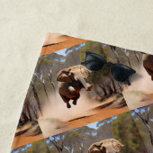 "Jumping Joy: The Animated Elephants' Leap" Strandtuch (Beispiel)